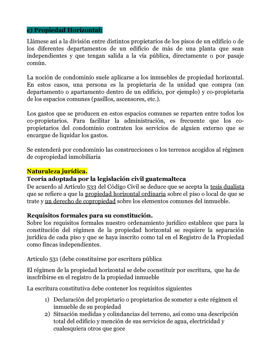 Artículo 10.1.b: Ley de la Propiedad Horizontal en un Resumen ...